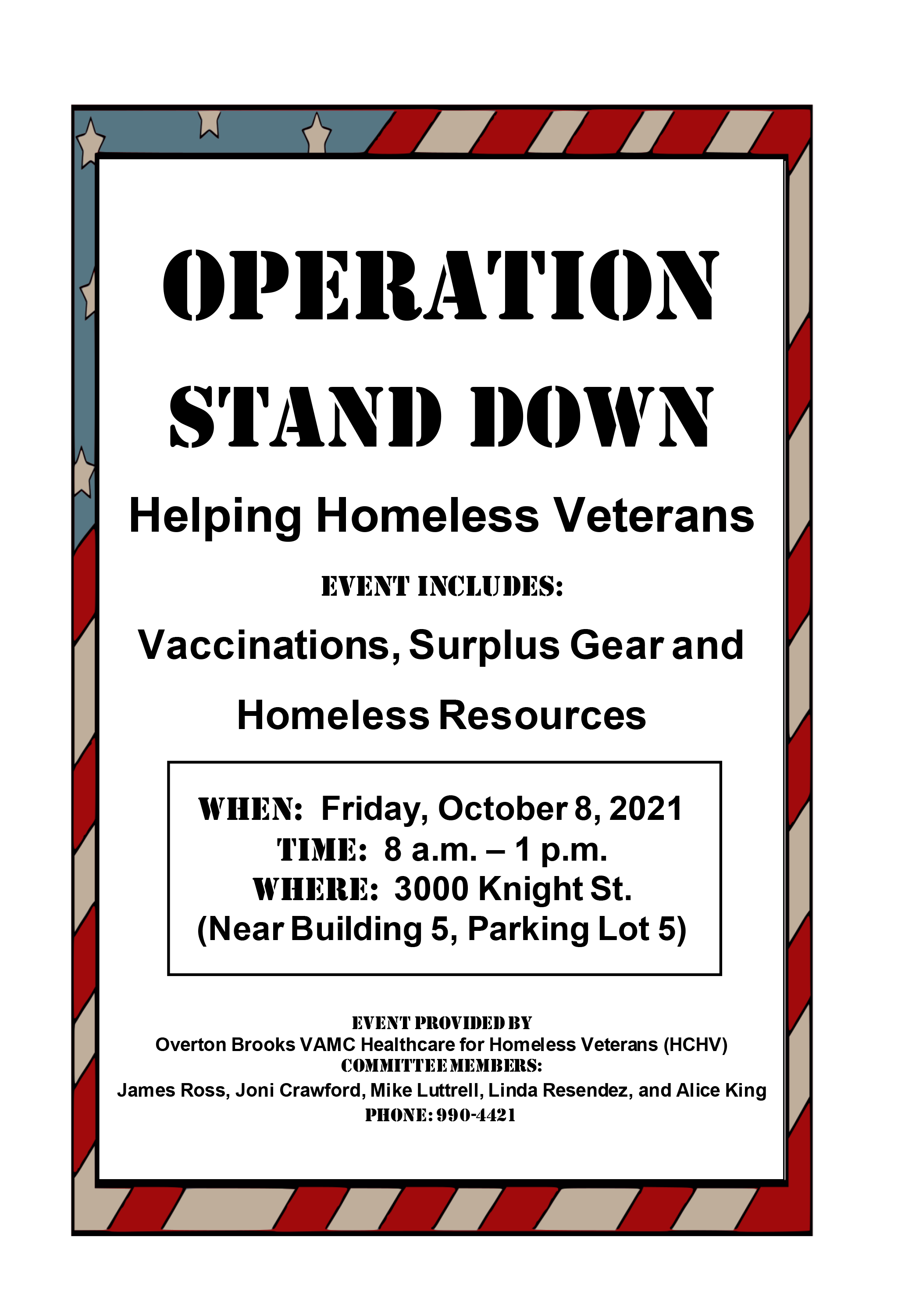 Stand Down For Veterans Homelessness VA Shreveport Health Care